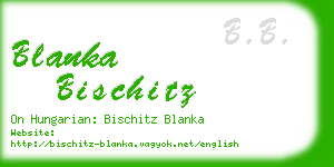 blanka bischitz business card